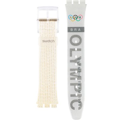 Bracelete Swatch Plastic - Originals Medium (34mm) /Access/Solar/Musicall/Stop - G/SK/SL/SR/SS/SO28 AGZ150R GZ150R Olympic Team Brazil