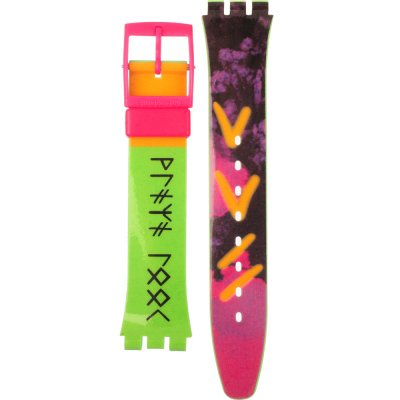 Bracelete Swatch Plastic - Originals Medium (34mm) /Access/Solar/Musicall/Stop - G/SK/SL/SR/SS/SO28 AGZ215 GZ215 Playa Look