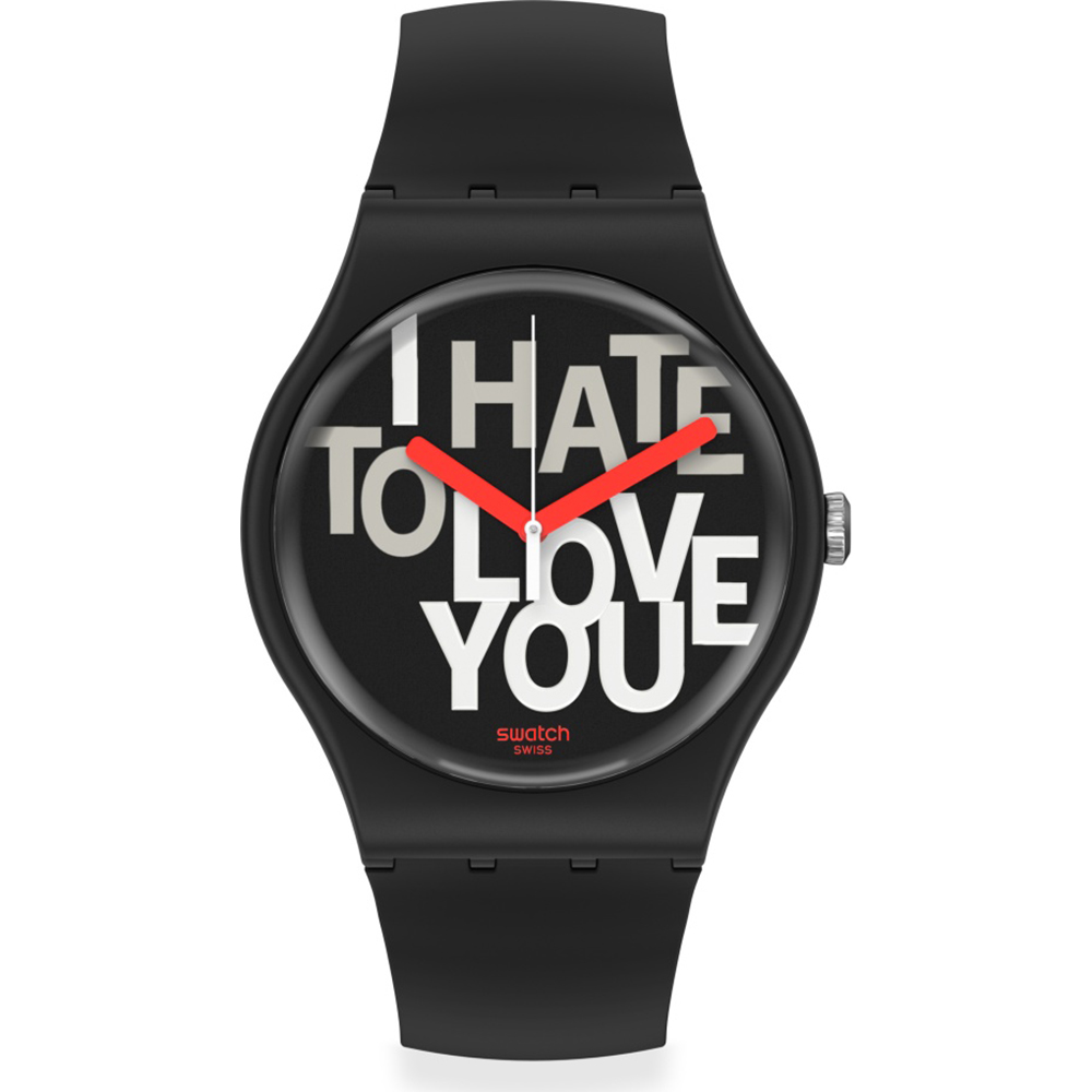 Relógio Swatch NewGent SUOB185 Hate 2 Love