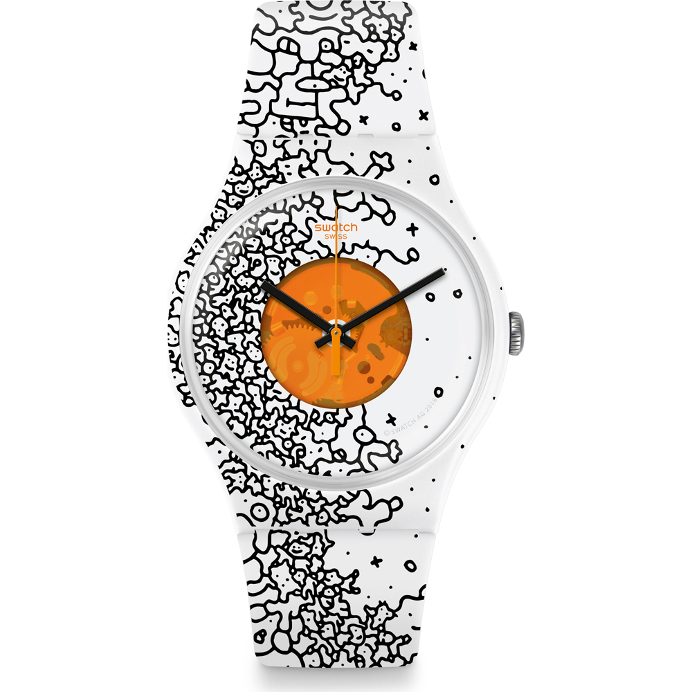 Relógio Swatch NewGent SUOW167 Orange Pusher