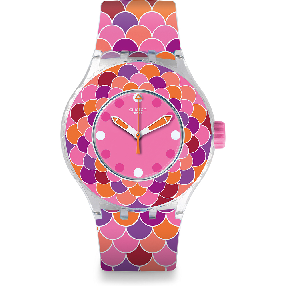 Relógio Swatch Scuba Libre SUUK111 Pedrinha Rosa