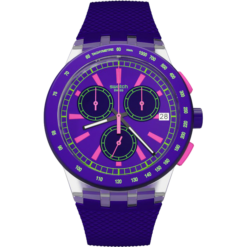 Relógio Swatch New Chrono Plastic SUSK400 Purp-Lol