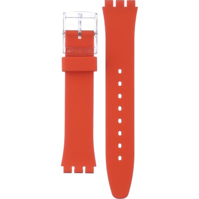 Bracelete Swatch Plastic - Originals Medium (34mm) /Access/Solar/Musicall/Stop - G/SK/SL/SR/SS/SO28 AGE722 Red Away