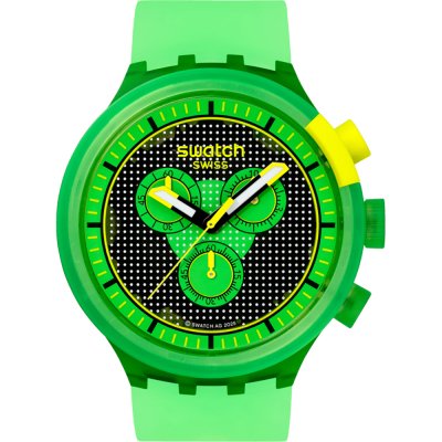 Relógio Swatch Big Bold SB02G100 Glowingly Green