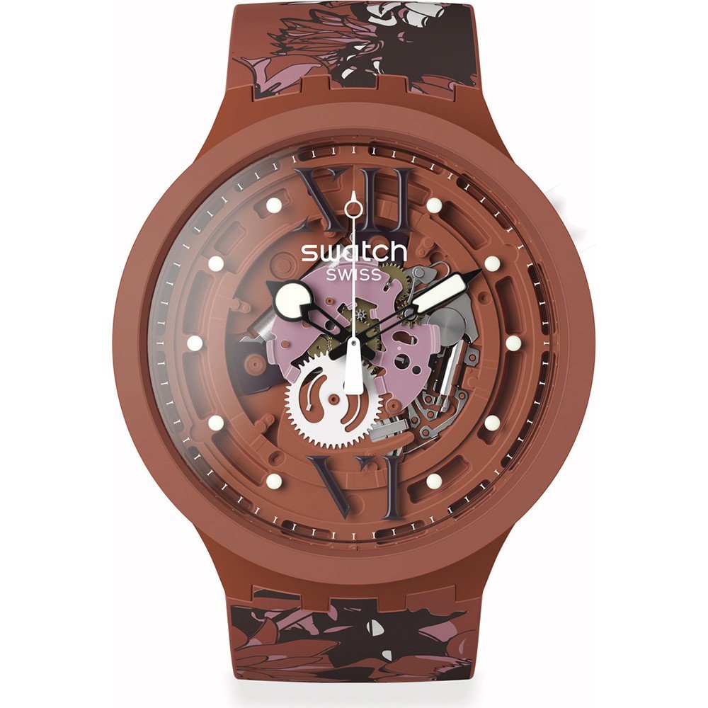 Relógio Swatch Big Bold SB05C100 Camoflower Cotton