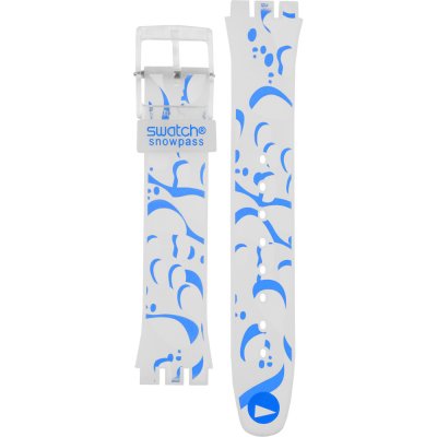 Bracelete Swatch Plastic - Originals Medium (34mm) /Access/Solar/Musicall/Stop - G/SK/SL/SR/SS/SO28 ASKK130 SKK130 Fresh Breeze