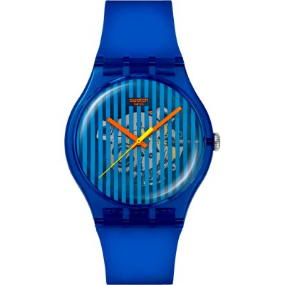 Relógio Swatch Originals Large (41mm) SO29S102 Brilliantly Blyue