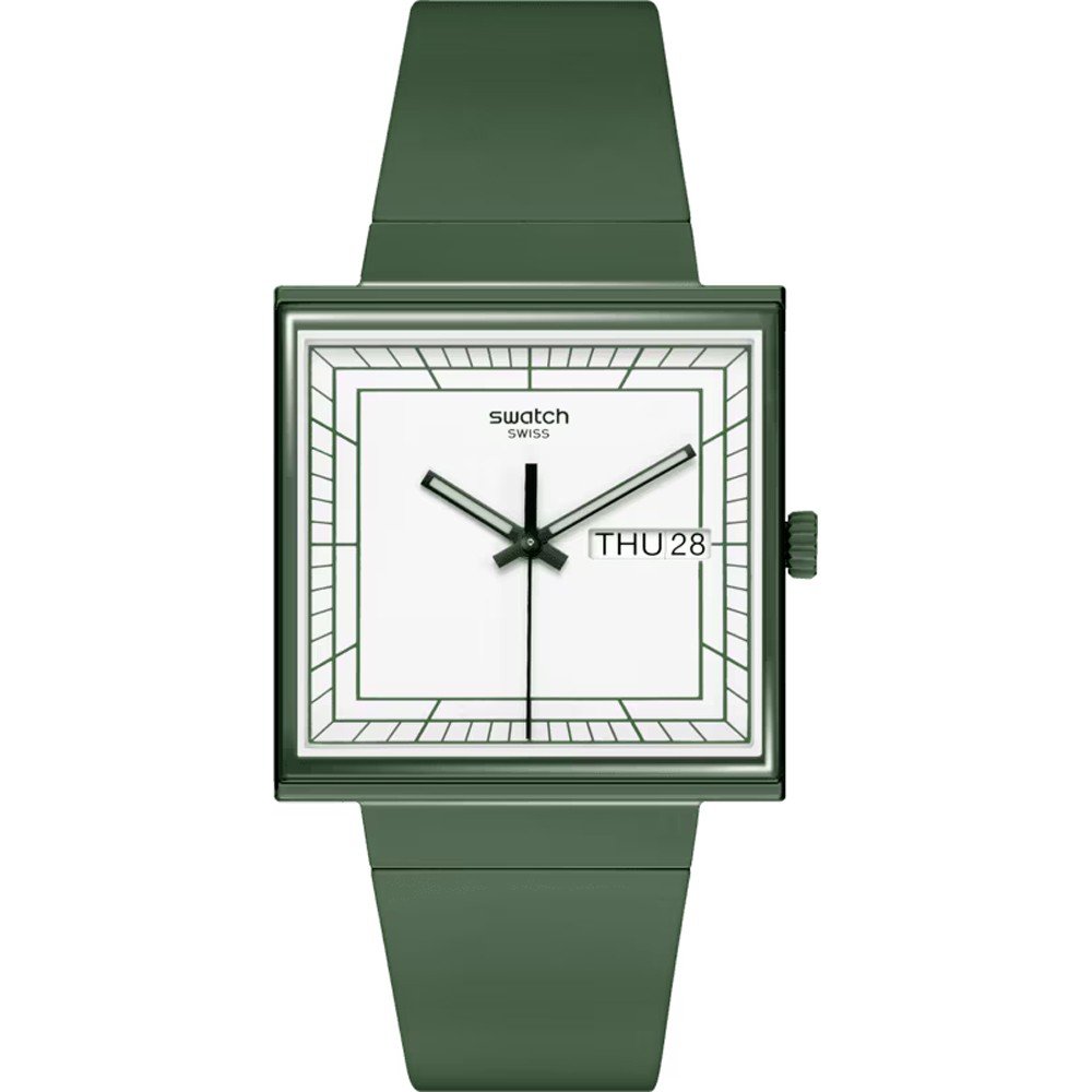 Relógio Swatch What If - Square SO34G700 What If... Green?