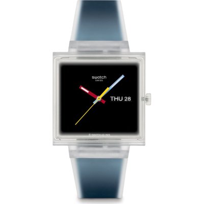 Relógio Swatch What If - Square SO38K700 What If... Jelly see thru black?