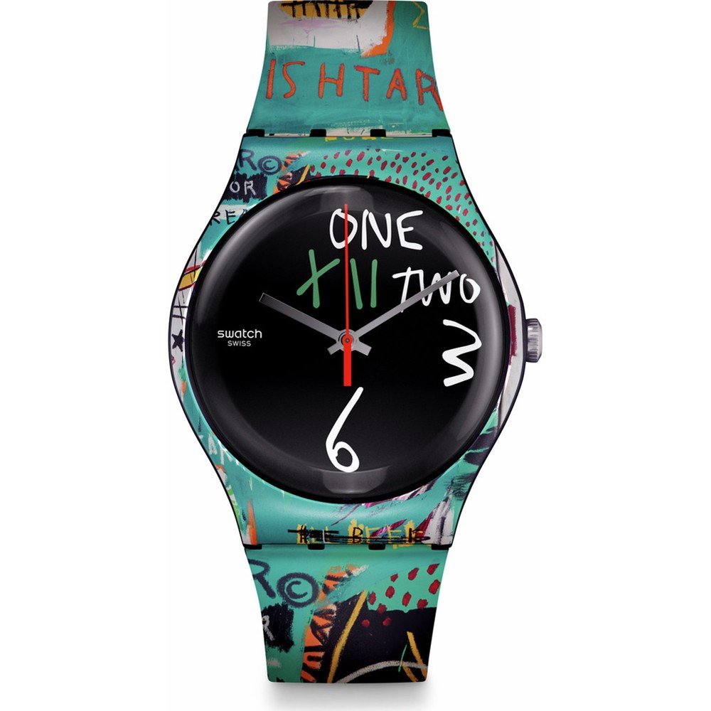 Relógio Swatch NewGent SUOZ356 Ishtar by Jean-Michel Basquiat