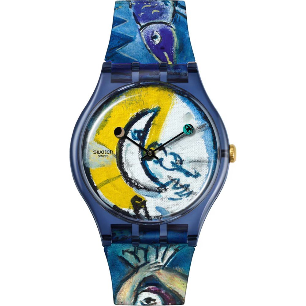 Relógio Swatch NewGent SUOZ365 Chagall's Blue Circus