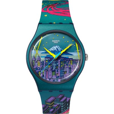 Relógio Swatch Originals Large (41mm) SUOZ374 Destination Tokyo - Expressway to the future