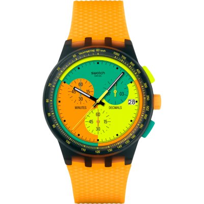 Relógio Swatch New Chrono Plastic SUSB422 Neon Signal Flag