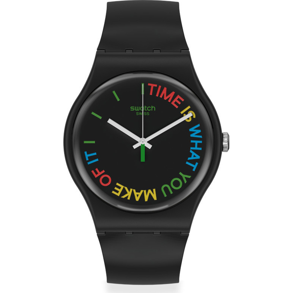 Relógio Swatch NewGent SO29B103 1983 Time is what you make of it TBC
