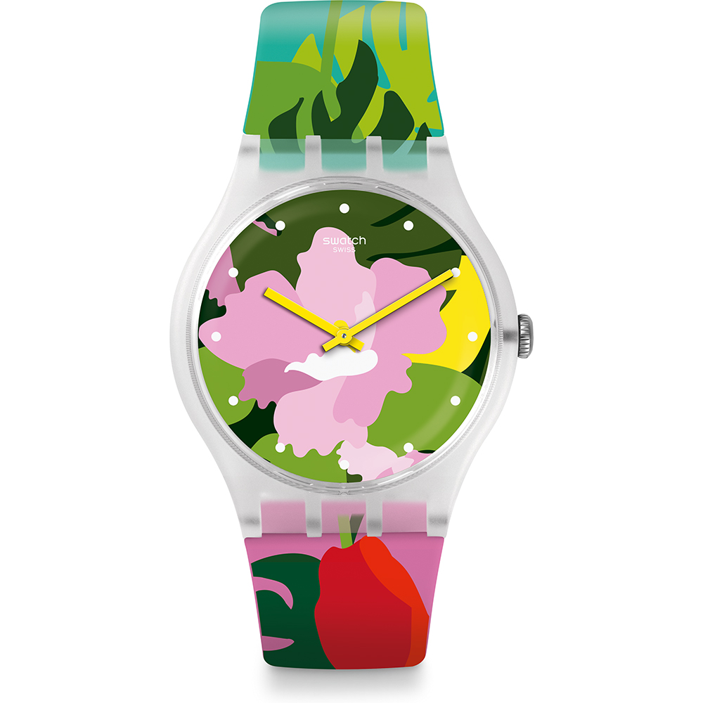 Relógio Swatch NewGent SUOK132 Tropical Garden