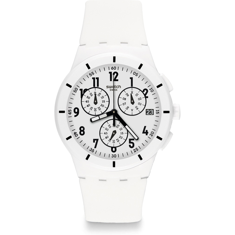 Relógio Swatch New Chrono Plastic SUSW402 Twice Again White