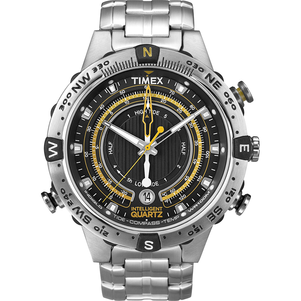 Timex Watch Nautical Watch IQ Tide Temp Compass T2N738