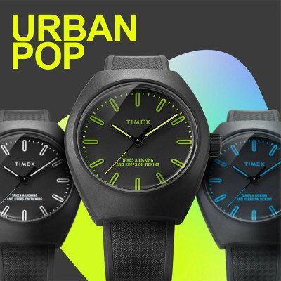 Timex Tw2W42100 Urban Pop Watch in Black | UK