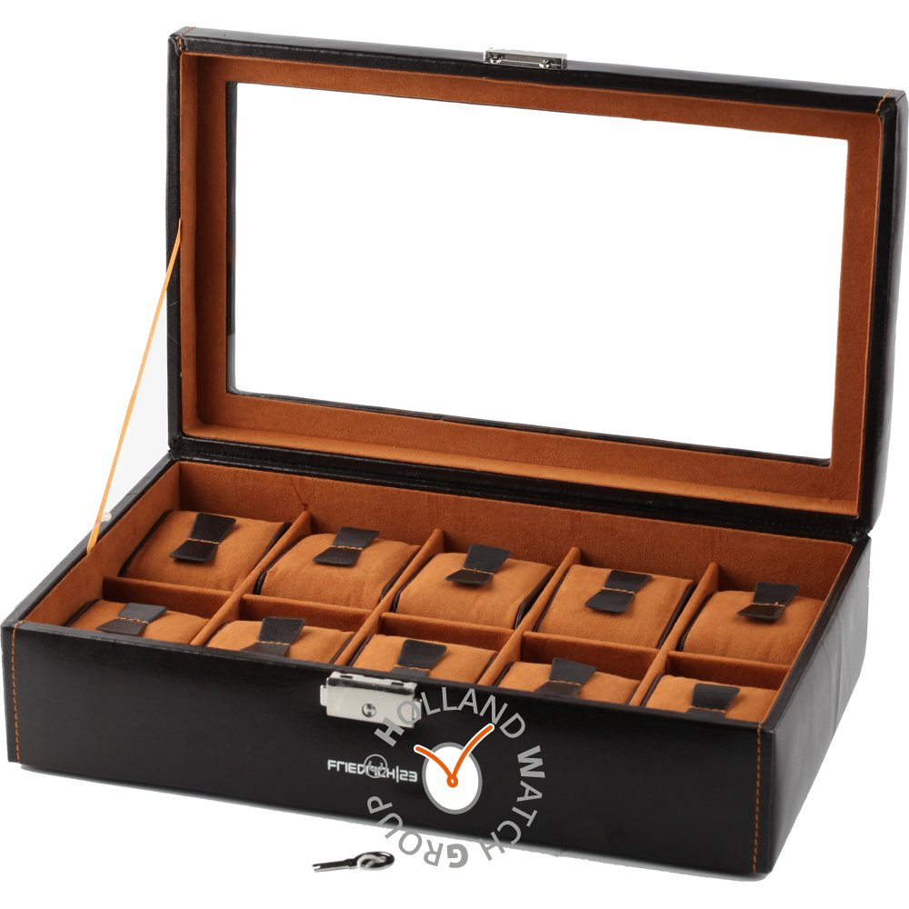 Caixa de relógios HWG Accessories bond-10-Brown1 Watch storage box