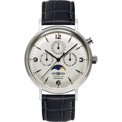 Relógio Zeppelin LZ 129 Hindenburg 8074-5 LZ 129 Hindenburg Mondphase